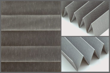 Tkanina plisowana Allegro Pearl 10460 w kolorze ciemnoszarym – materiał do zasłon okiennych z eleganckim połyskiem.