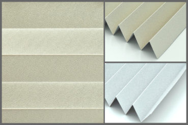 Tkanina Black Out P-902 do plis, w kolorze kremowym, zapewniająca pełne zaciemnienie wnętrza