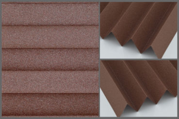 Tkanina Crepe Metalic P-306 w kolorze brązowym - nowoczesna tkanina do plis o wysokiej przezierności