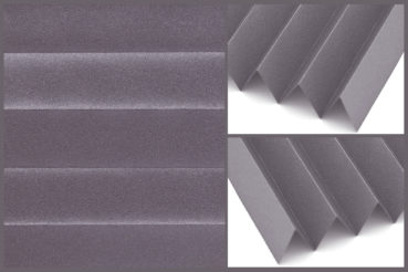 Tkanina Crepe Metalic P-310 w kolorze ciemnoszarym- nowoczesna tkanina do plis o wysokiej przezierności