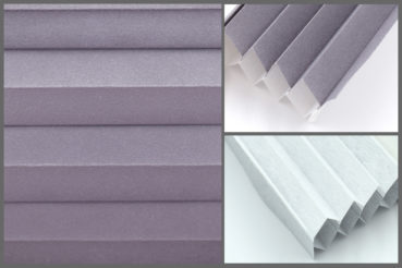 Tkanina plisowana Disco 8156 w kolorze fioletowym – materiał do zasłon okiennych o strukturze plastra miodu.