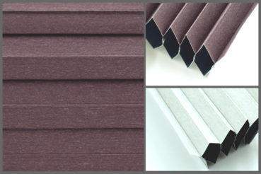 Tkanina plisowana Disco Blo 9203 w kolorze ciemnofioletowym – materiał do zasłon okiennych o strukturze plastra miodu