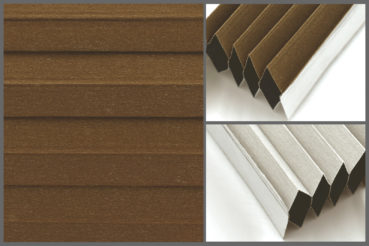 Tkanina plisowana Disco Blo 9205 w kolorze brązowym – materiał do zasłon okiennych o strukturze plastra miodu