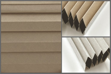 Tkanina plisowana Disco Blo 9206 w kolorze jasnobeżowym – materiał do zasłon okiennych o strukturze plastra miodu