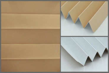 Tkanina plisy Moon Blo 10241 w kolorze beżowym - materiał plisowany z powłoką gumowaną