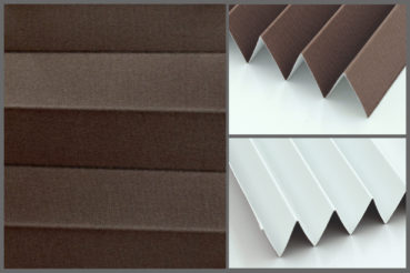 Tkanina plisy Moon Blo 7573 w kolorze brązowym - materiał plisowany z powłoką gumowaną