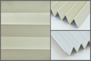 Tkanina plisy Moon Blo 7640 w kolorze jasnokremowym - materiał plisowany z powłoką gumowaną