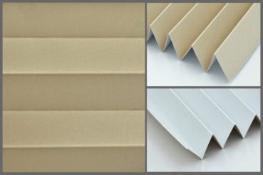 Tkanina plisy Moon Blo 7641 w kolorze kremowym - materiał plisowany z powłoką gumowaną