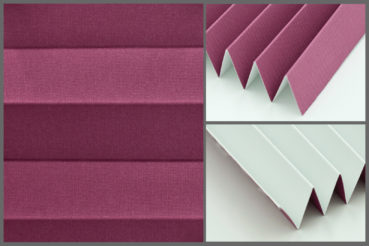 Tkanina plisy Moon Blo 7646 w kolorze ciemnoróżowym - materiał plisowany z powłoką gumowaną