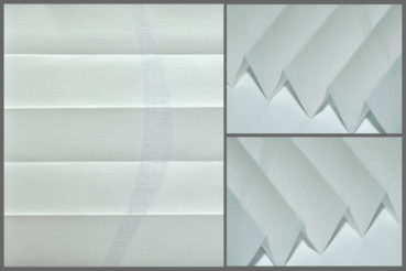 Tkanina Sunshine 820480 w kolorze kości słoniowej  z delikatnym wzorem i firanową strukturą, przepuszczająca światło	